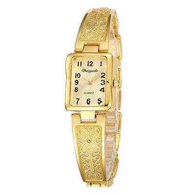 Luxury Gold Stainless Steel Women Bracelet Watches Fashion Woman