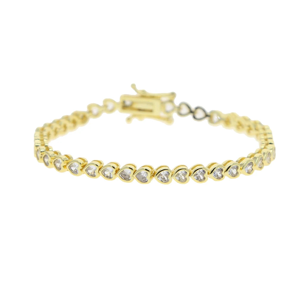 Various Shaped Geometric Bezel Cubic Zirconia 5A CZ Tennis Chain Bracelet Classic Fashion Women Jewelry