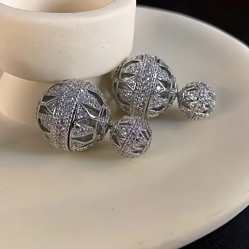 New High-end Pavé Zircon Earrings For Women